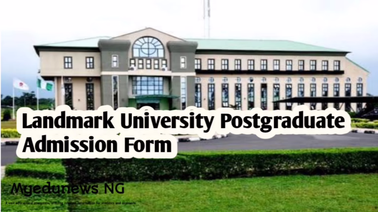 Landmark University Postgraduate Admission Form