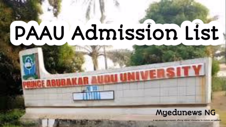 PAAU Admission List