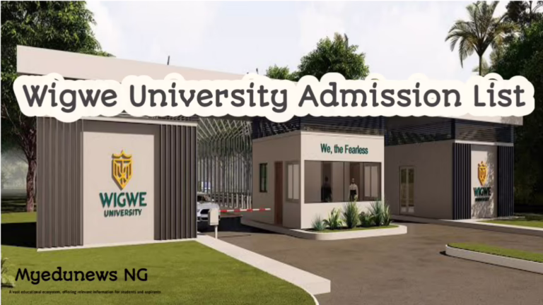 Wigwe University Admission List