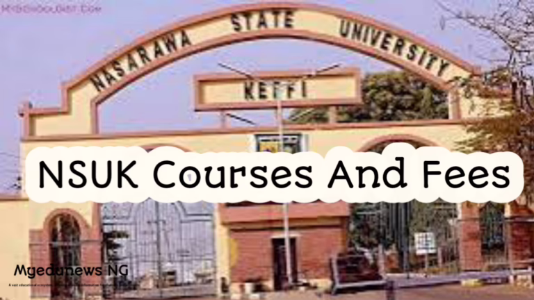 Nasarawa State University Courses And Fees